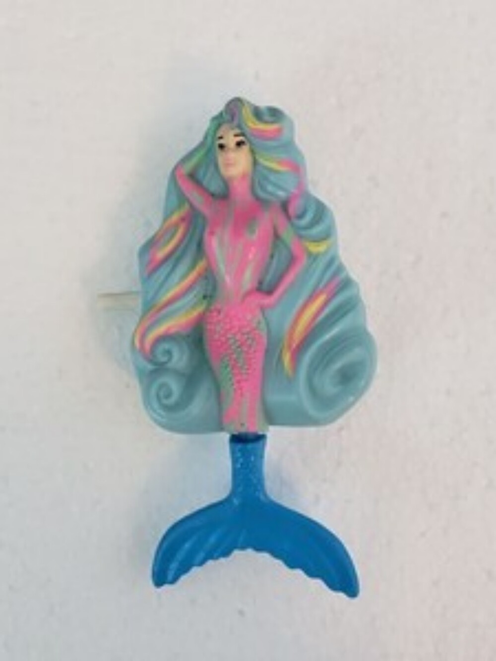 Vintage McDonalds Happy Meal toy Mermaid From 90s Movie Hook Pink & Blue